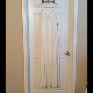 NWT Bright White Spaghetti Strap Maxi Dress